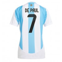 Fotbalové Dres Argentina Rodrigo De Paul #7 Dámské Domácí Copa America 2024 Krátký Rukáv